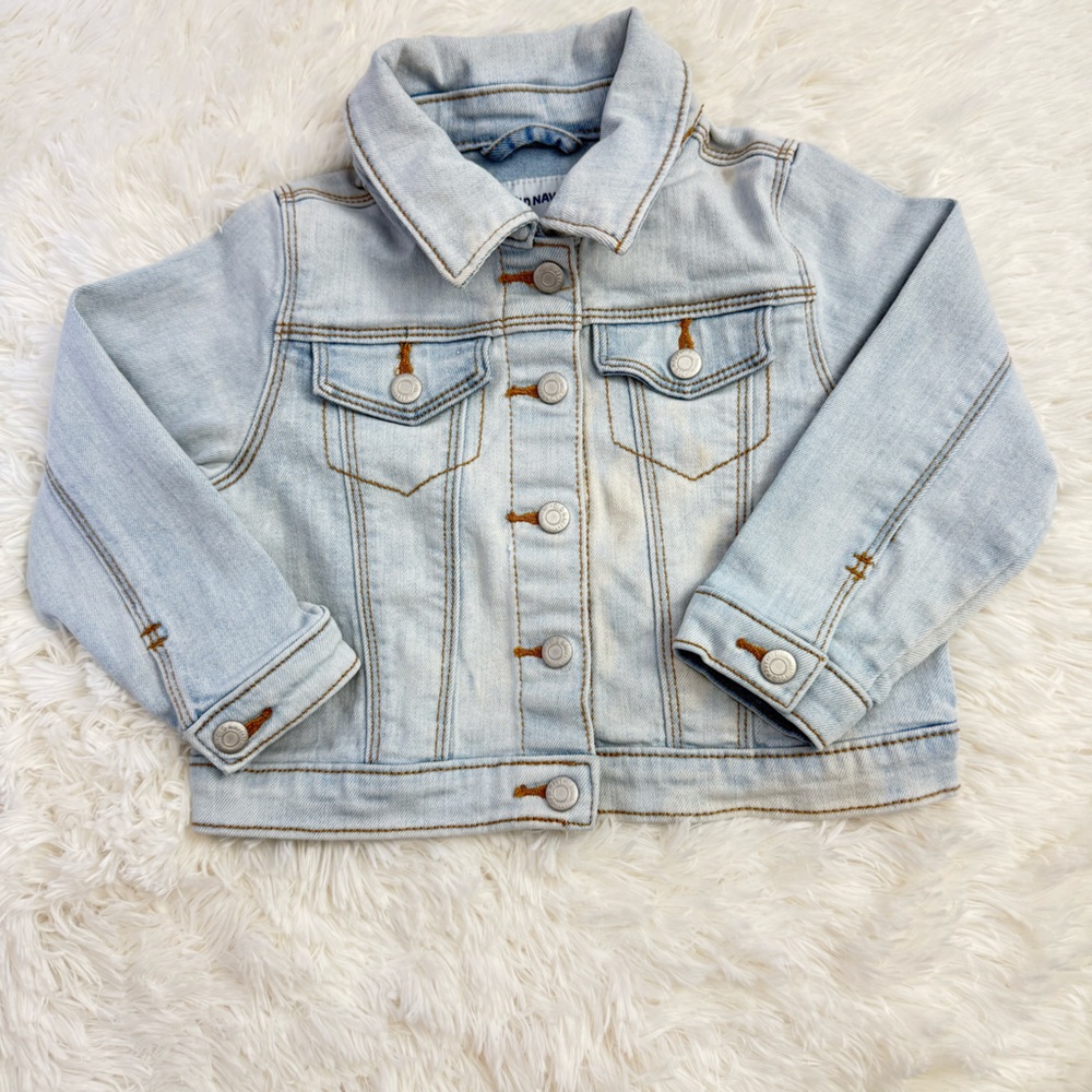 Old Navy Light Wash Denim Jacket Toddler 2T • Button Front Jean Jacket